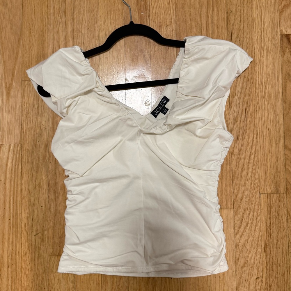 JCREW rushed v neck top